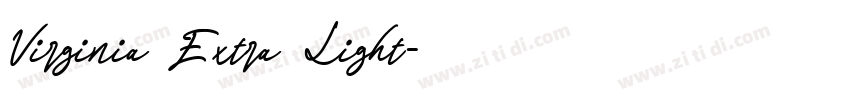 Virginia Extra Light字体转换